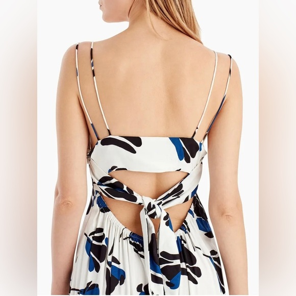 Jason Wu Grey Floral Tank Midi Dress with Open Back Sleeveless EUC Size - 2 - Picture 4 of 9